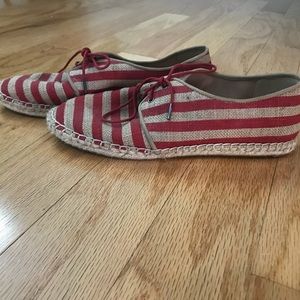 Eileen Fisher raffia and leather (inside) shoes